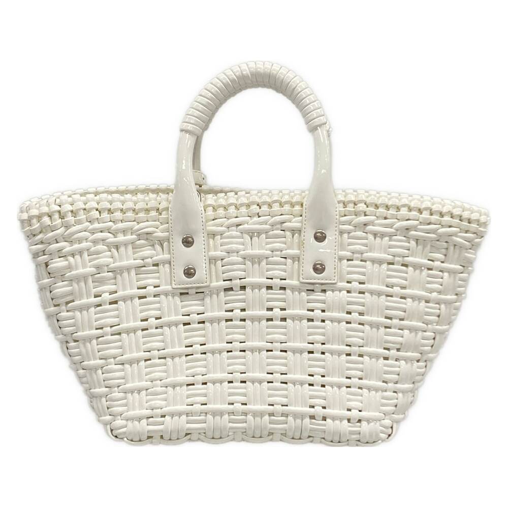 Balenciaga Bistro XS Basket Tote Bag 671342 Polyurethane Polyester Cotton - Picture 3 of 15